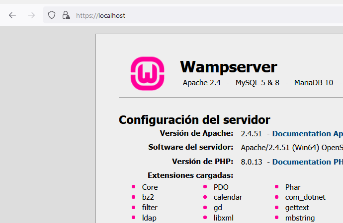habilitar https y ssl en Wampserver